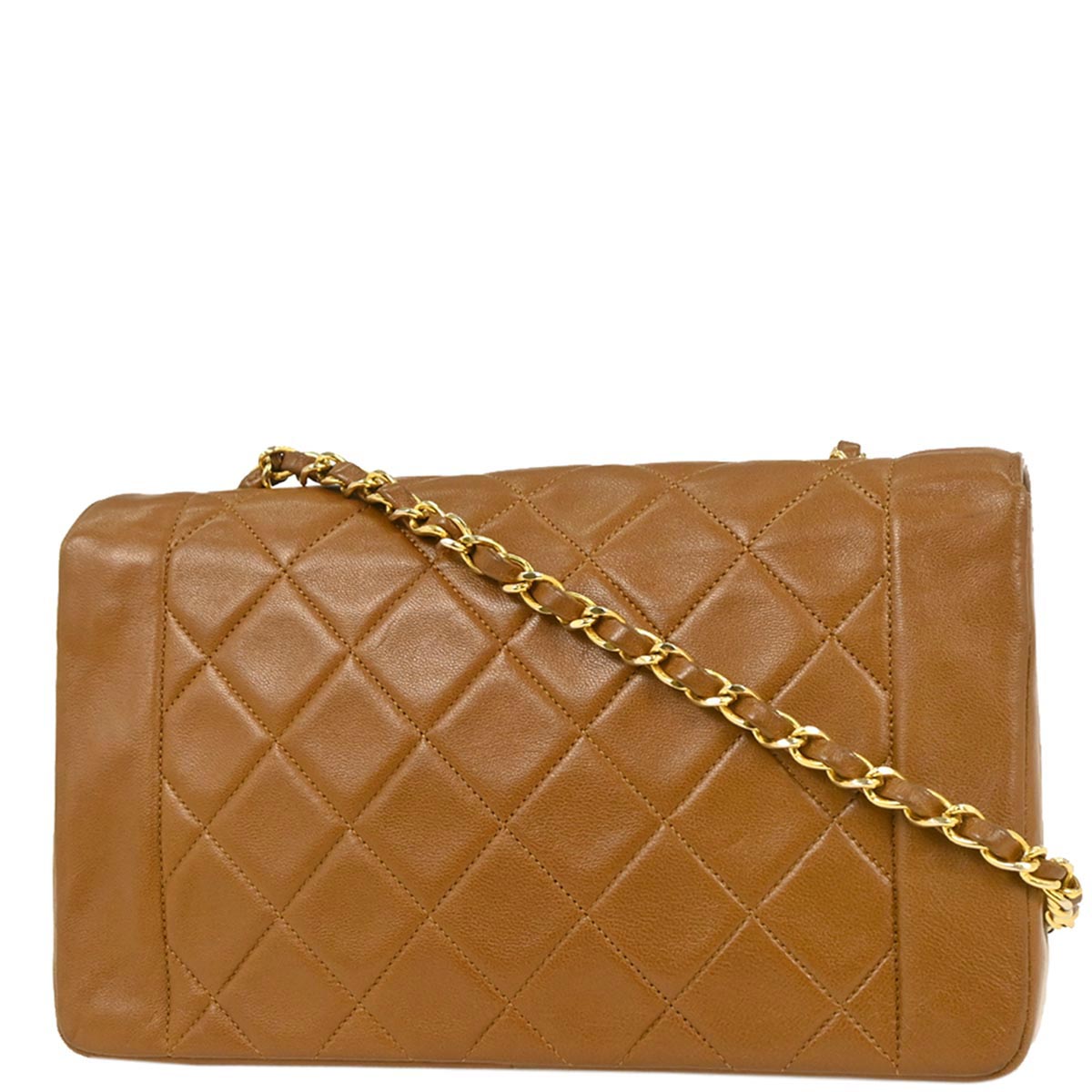 Chanel 1989-1991 Brown Lambskin Shoulder Bag