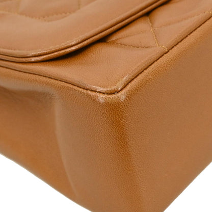 Chanel 1989-1991 Brown Lambskin Shoulder Bag