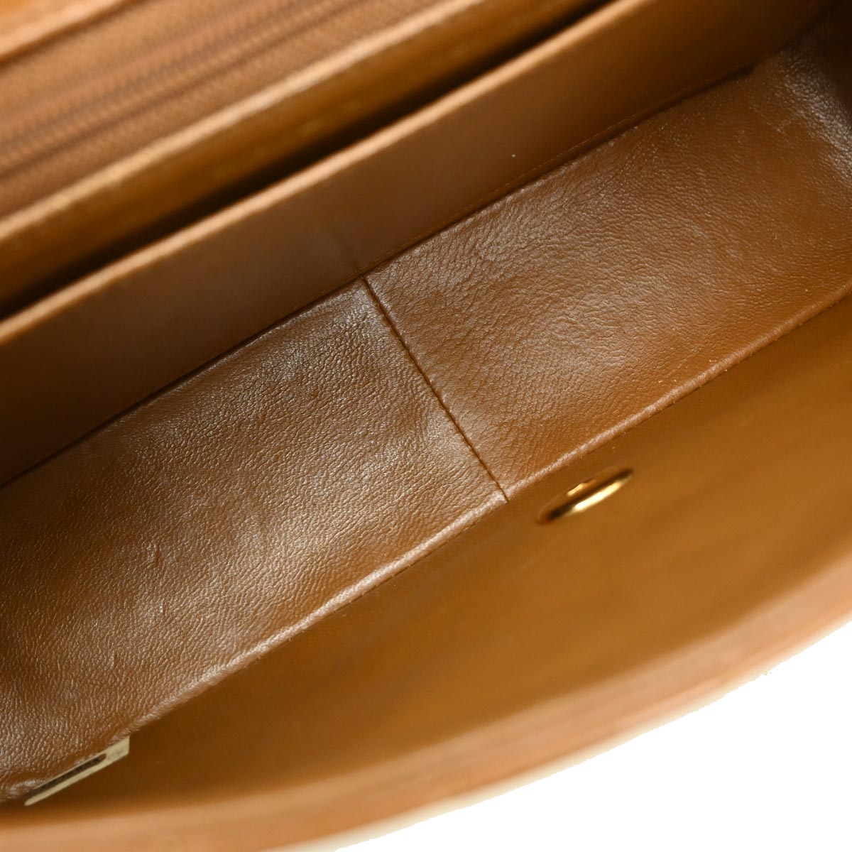 Chanel 1989-1991 Brown Lambskin Shoulder Bag