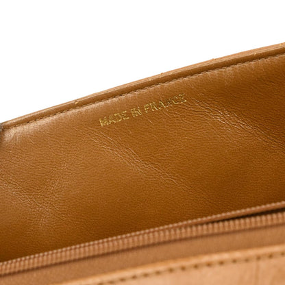 Chanel 1989-1991 Brown Lambskin Shoulder Bag