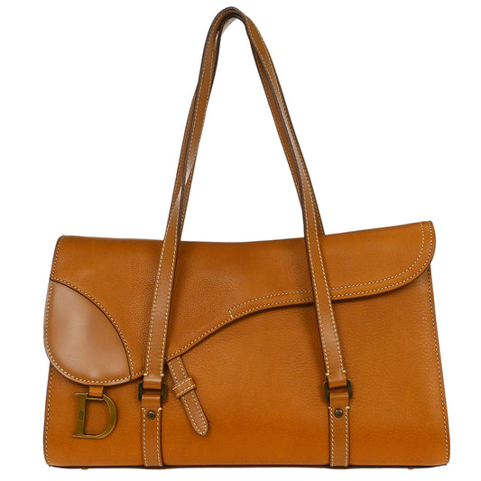 Christian Dior Brown Saddle Shoulder Bag