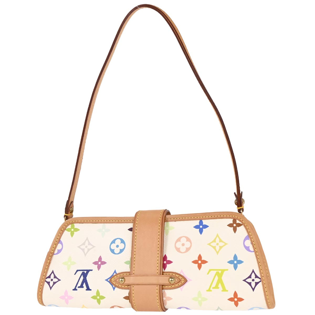 Louis Vuitton White Multicolor Shirley Shoulder Bag M40049