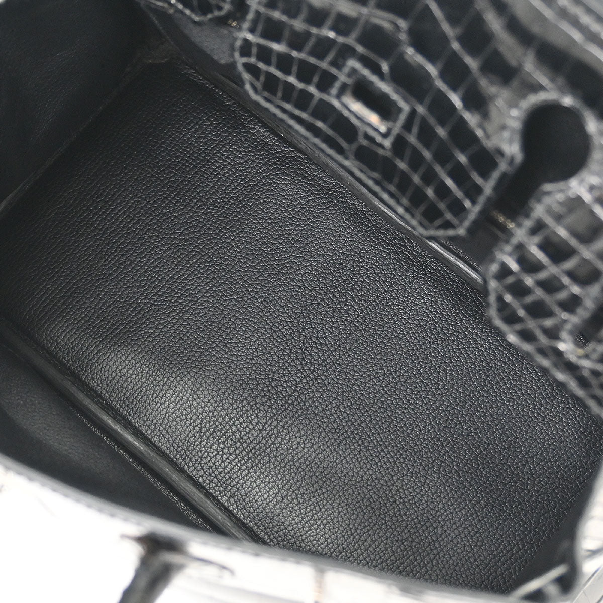 Hermes * Black Niloticus Birkin 30 Handbag