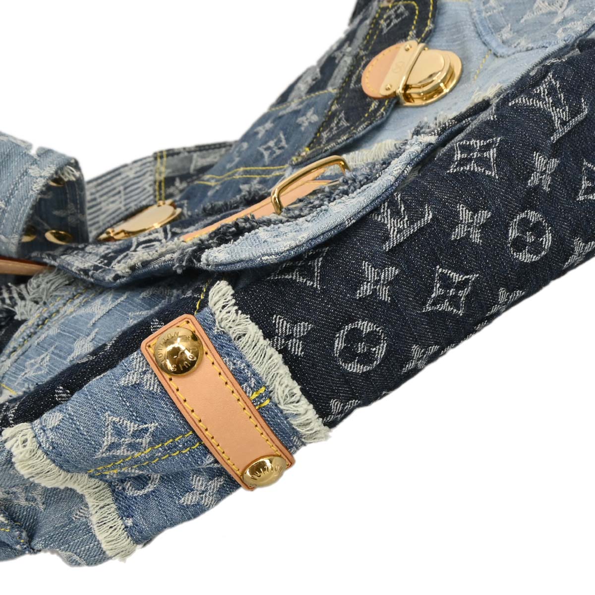 Louis Vuitton Monogram Denim Patchwork Postie 2way Handbag M95374