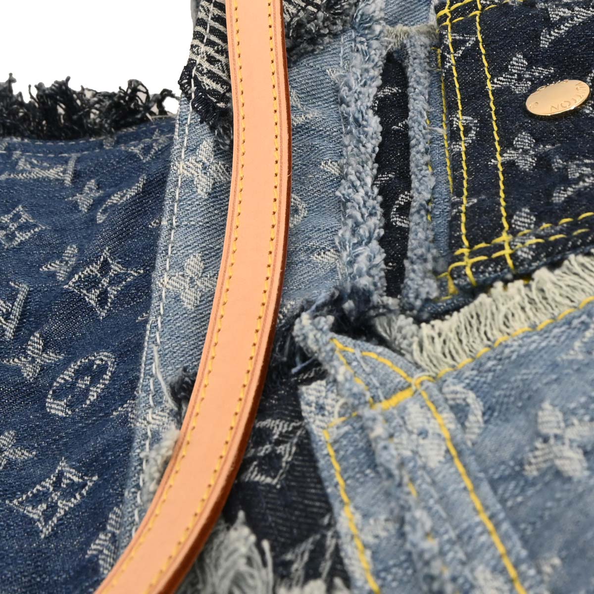 Louis Vuitton Monogram Denim Patchwork Postie 2way Handbag M95374