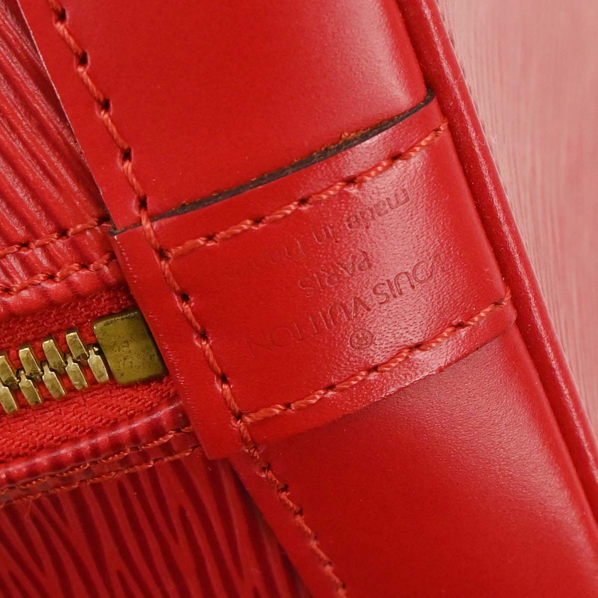 Louis Vuitton Red Epi Alma Handbag M52147