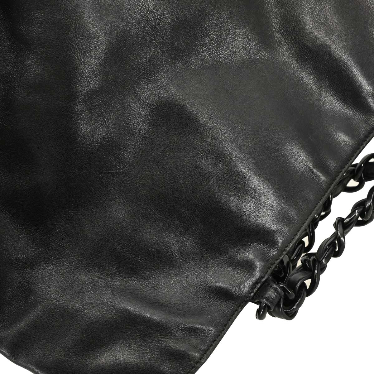 Chanel 1997-1999 Black Lambskin Tote Bag