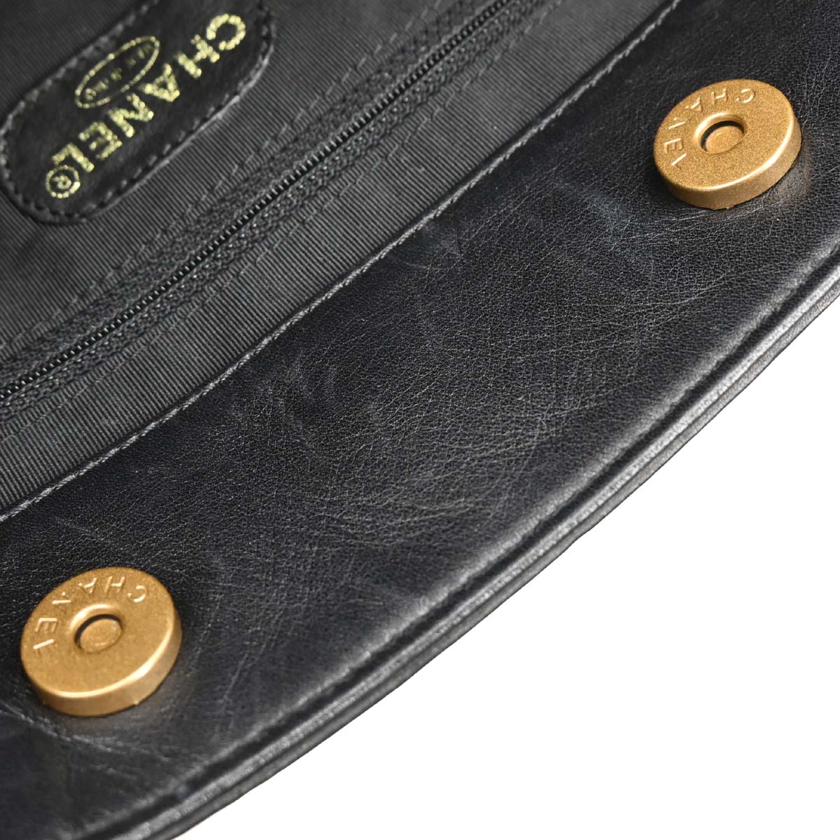 Chanel 1997-1999 Black Lambskin Tote Bag