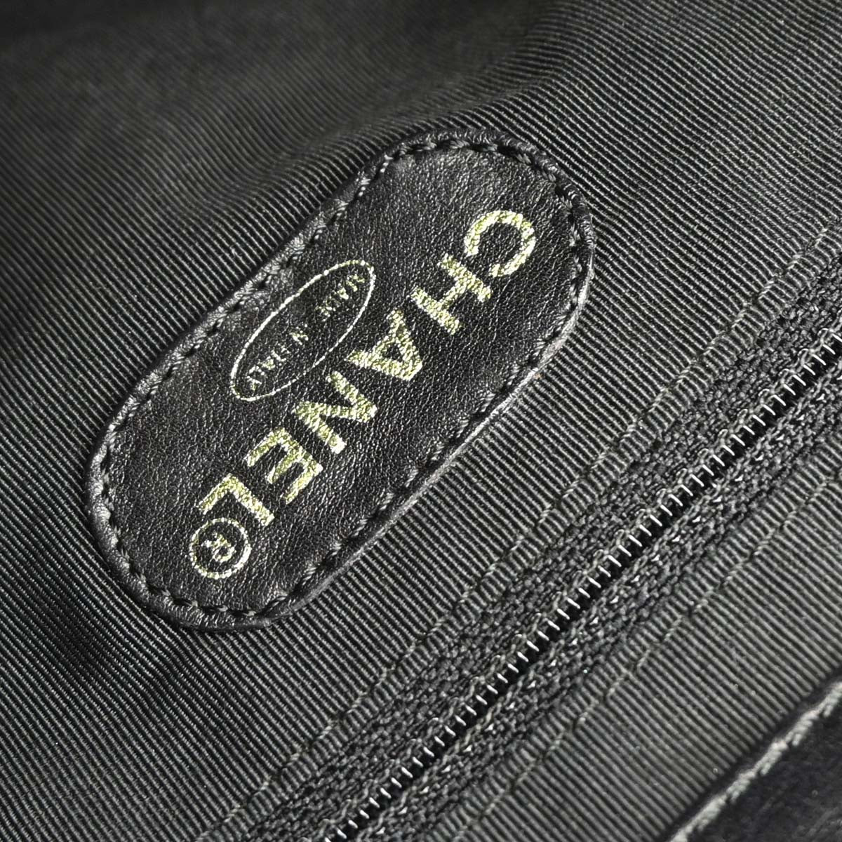 Chanel 1997-1999 Black Lambskin Tote Bag