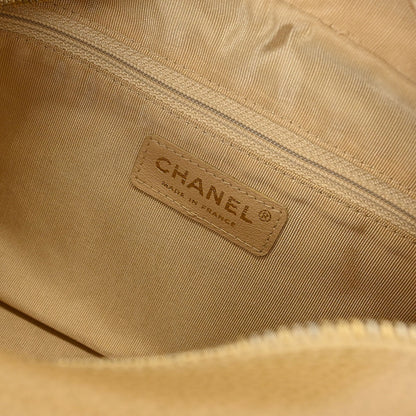 Chanel 2003-2004 Beige Caviar Bowling Bag 27