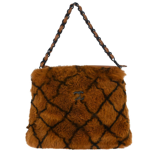 Chanel *2000-2002  Brown Fur Handbag