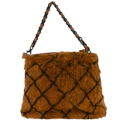 Chanel *2000-2002  Brown Fur Handbag