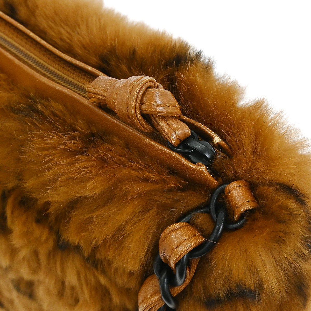 Chanel *2000-2002  Brown Fur Handbag