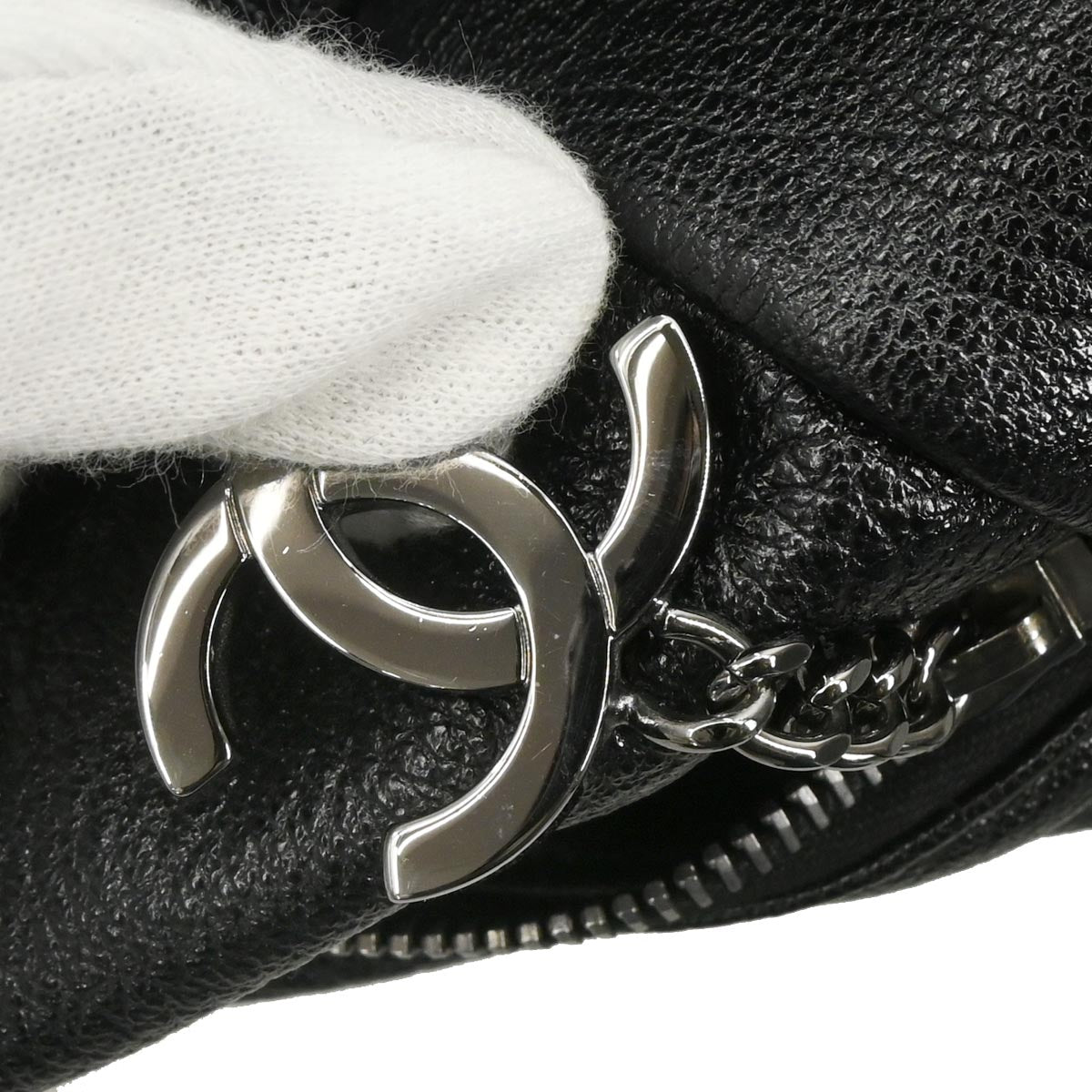 Chanel 2005-2006 Black Calfskin Luxury Line Bowling Bag Handbag