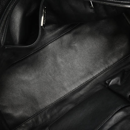 Chanel 2005-2006 Black Calfskin Luxury Line Bowling Bag Handbag
