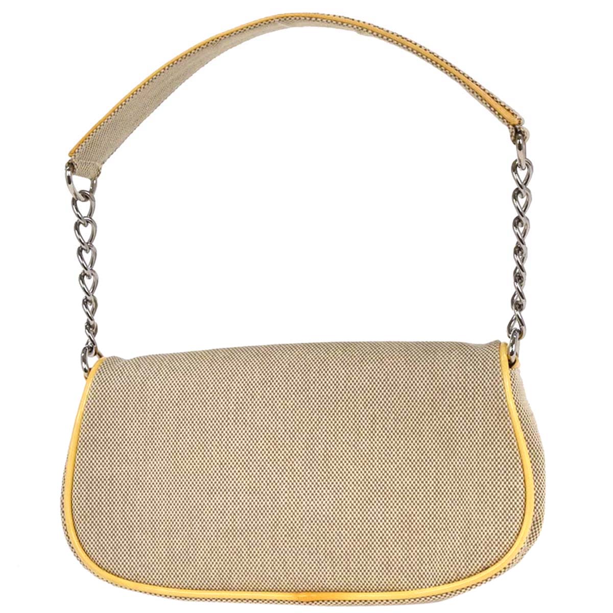 Chanel 2005-2006 Yellow Canvas Camellia No.5 CC Handbag