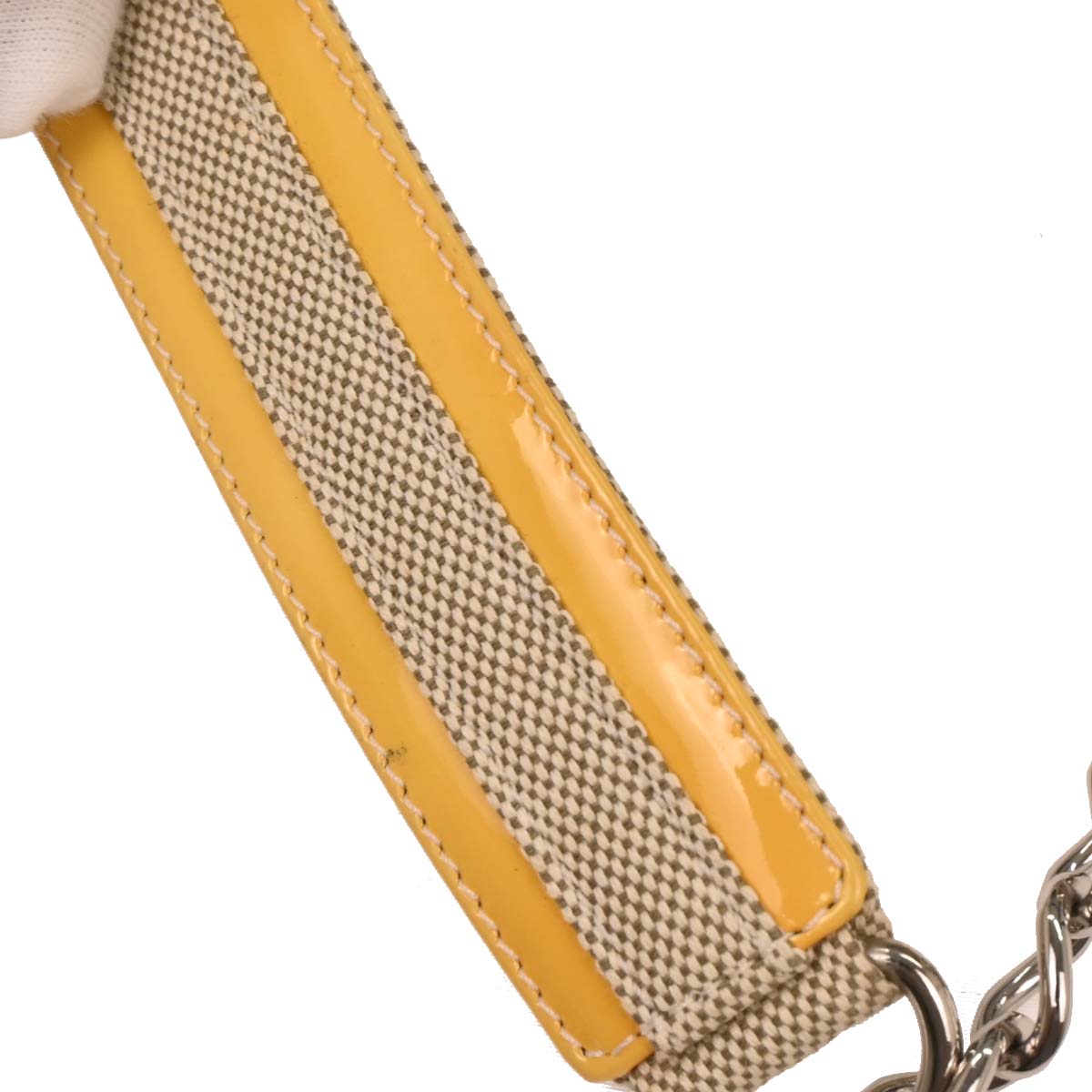 Chanel 2005-2006 Yellow Canvas Camellia No.5 CC Handbag