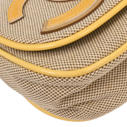 Chanel 2005-2006 Yellow Canvas Camellia No.5 CC Handbag