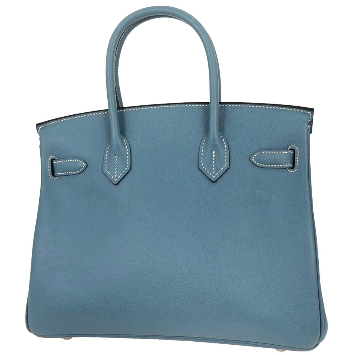 Hermes Blue Jean Courchevel Birkin 30 Handbag