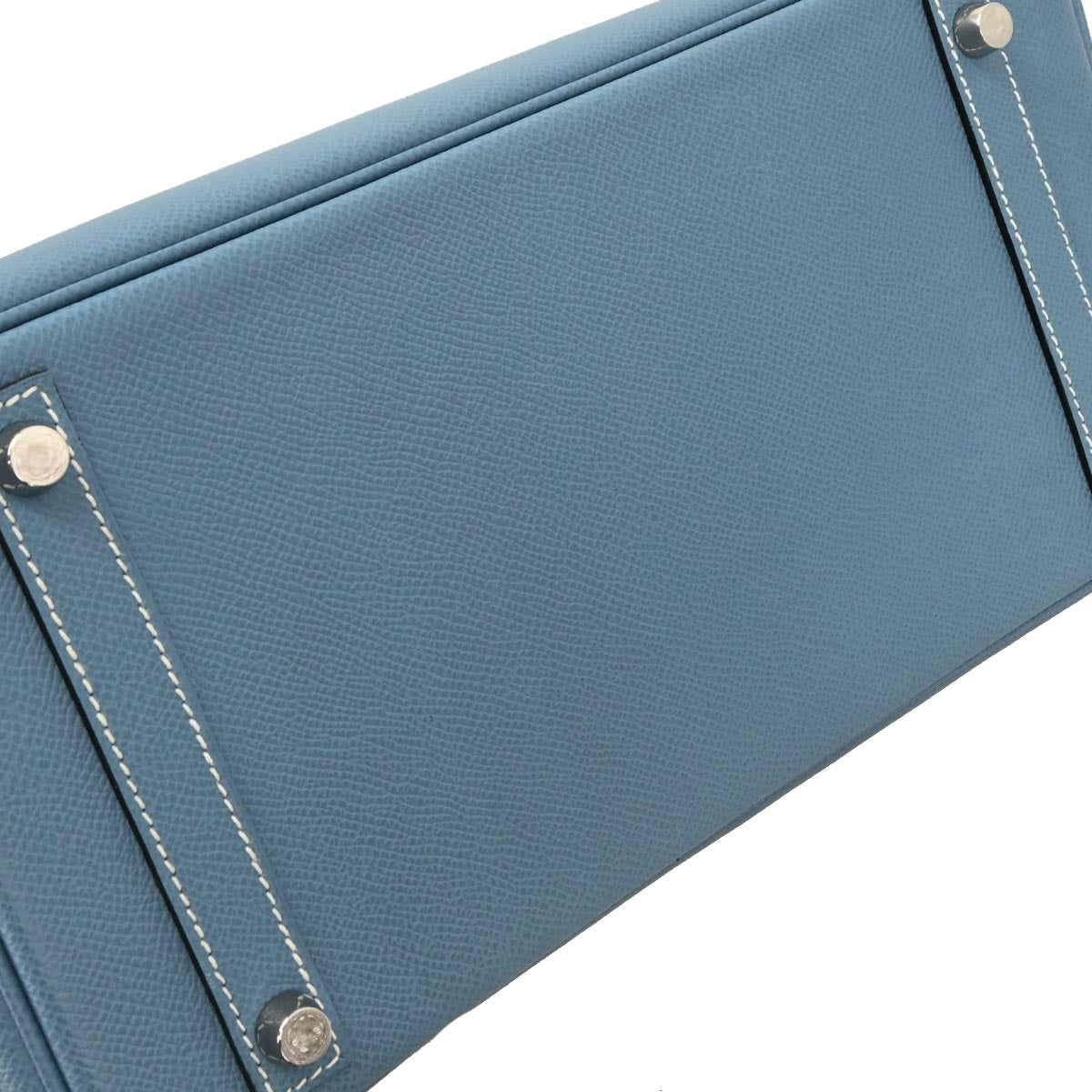 Hermes Blue Jean Courchevel Birkin 30 Handbag