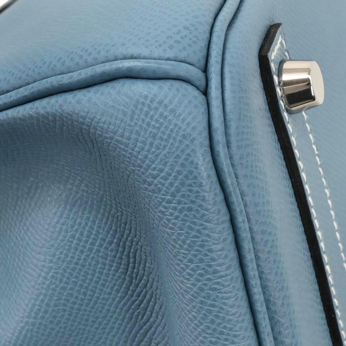 Hermes Blue Jean Courchevel Birkin 30 Handbag