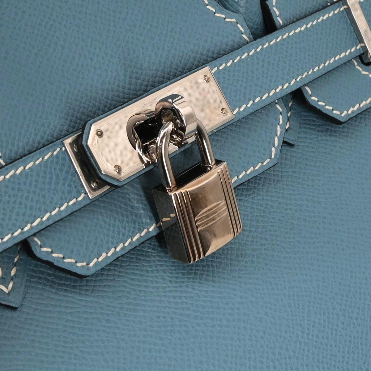 Hermes Blue Jean Courchevel Birkin 30 Handbag