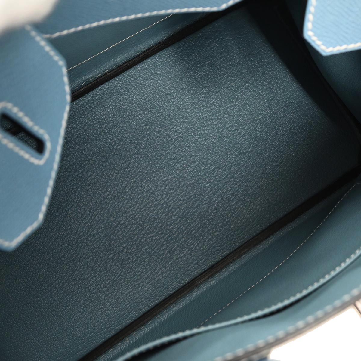 Hermes Blue Jean Courchevel Birkin 30 Handbag