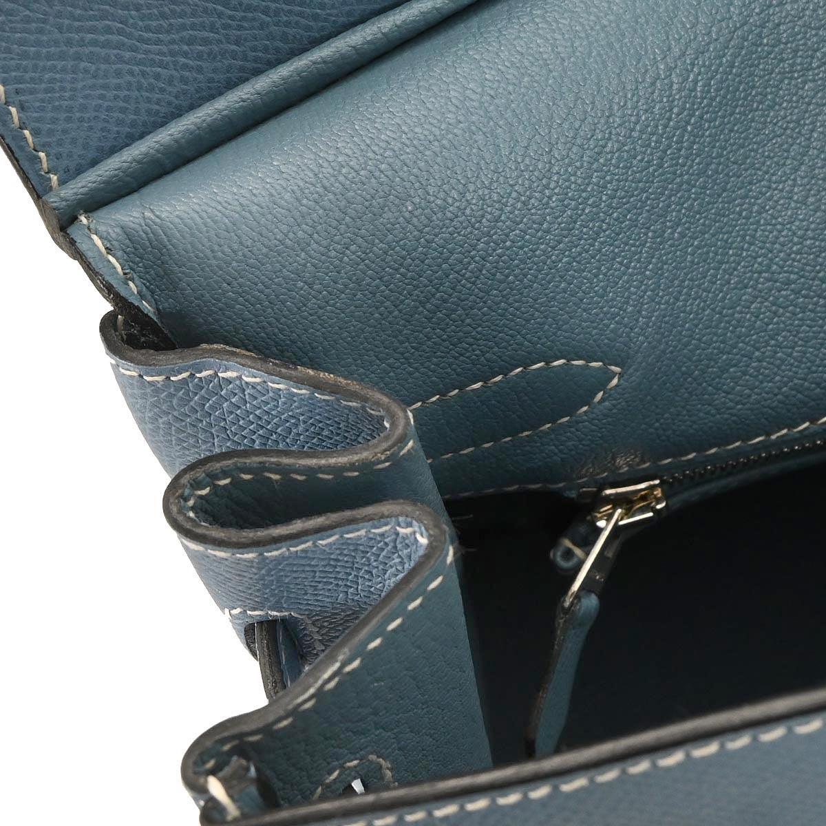 Hermes Blue Jean Courchevel Birkin 30 Handbag