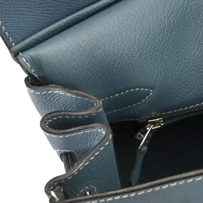 Hermes Blue Jean Courchevel Birkin 30 Handbag