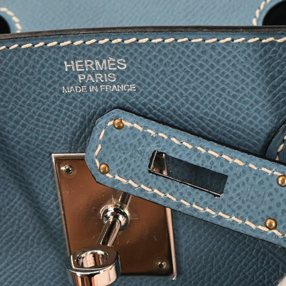 Hermes Blue Jean Courchevel Birkin 30 Handbag