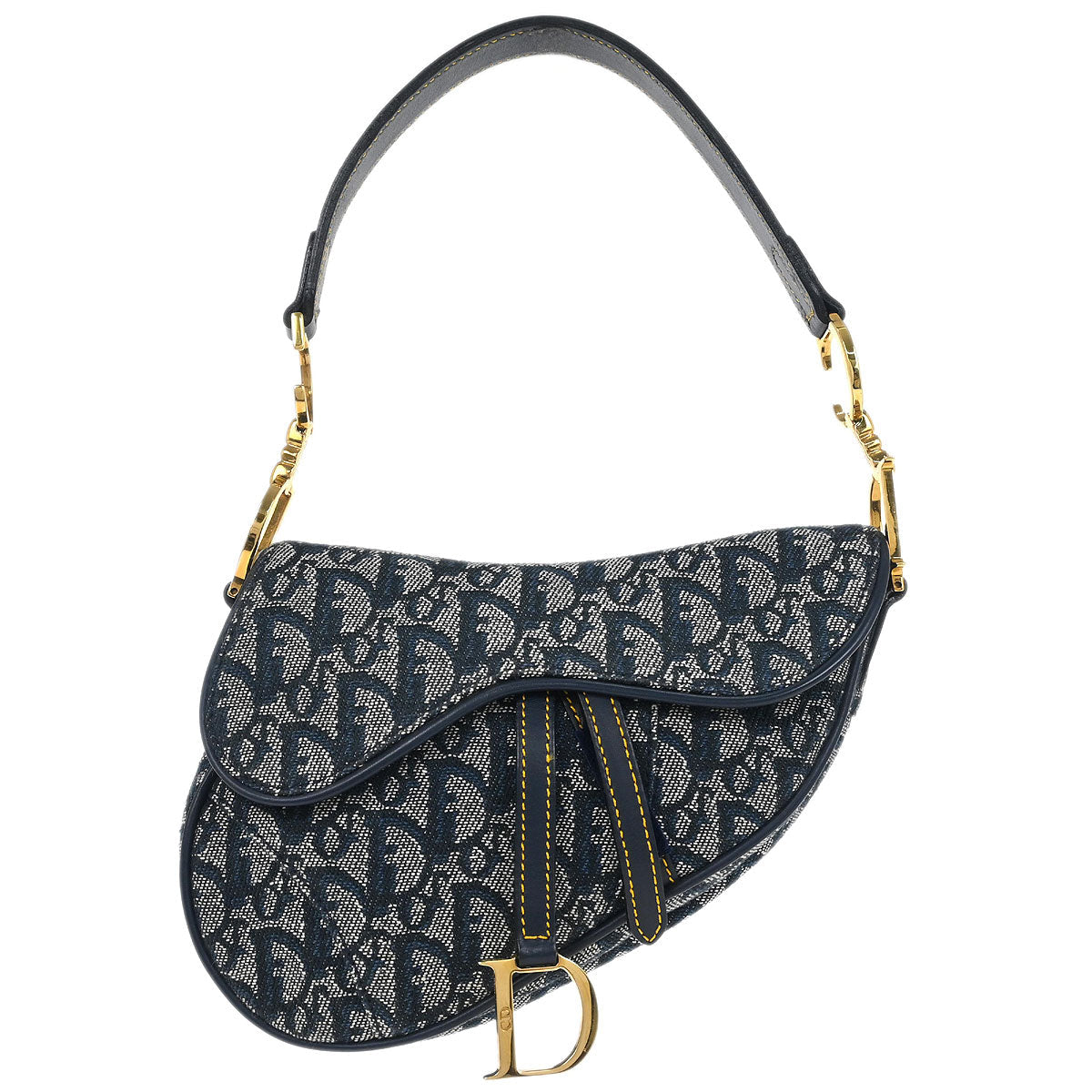 Christian Dior * Navy Trotter Saddle Handbag