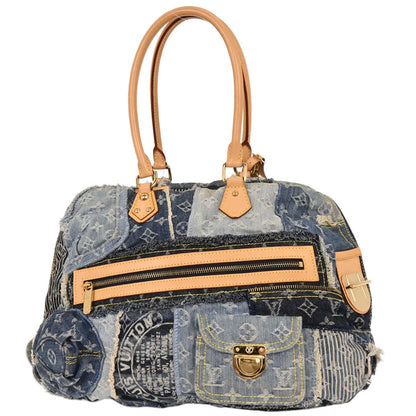 Louis Vuitton Blue Monogram Denim Patchwork Bowly Handbag M95376