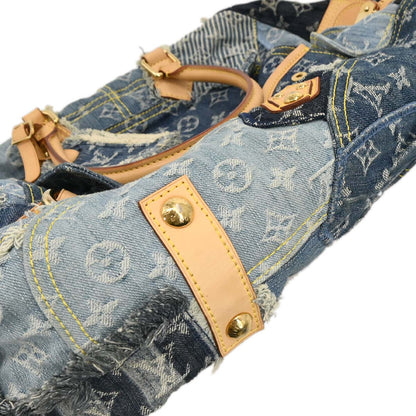 Louis Vuitton Blue Monogram Denim Patchwork Bowly Handbag M95376