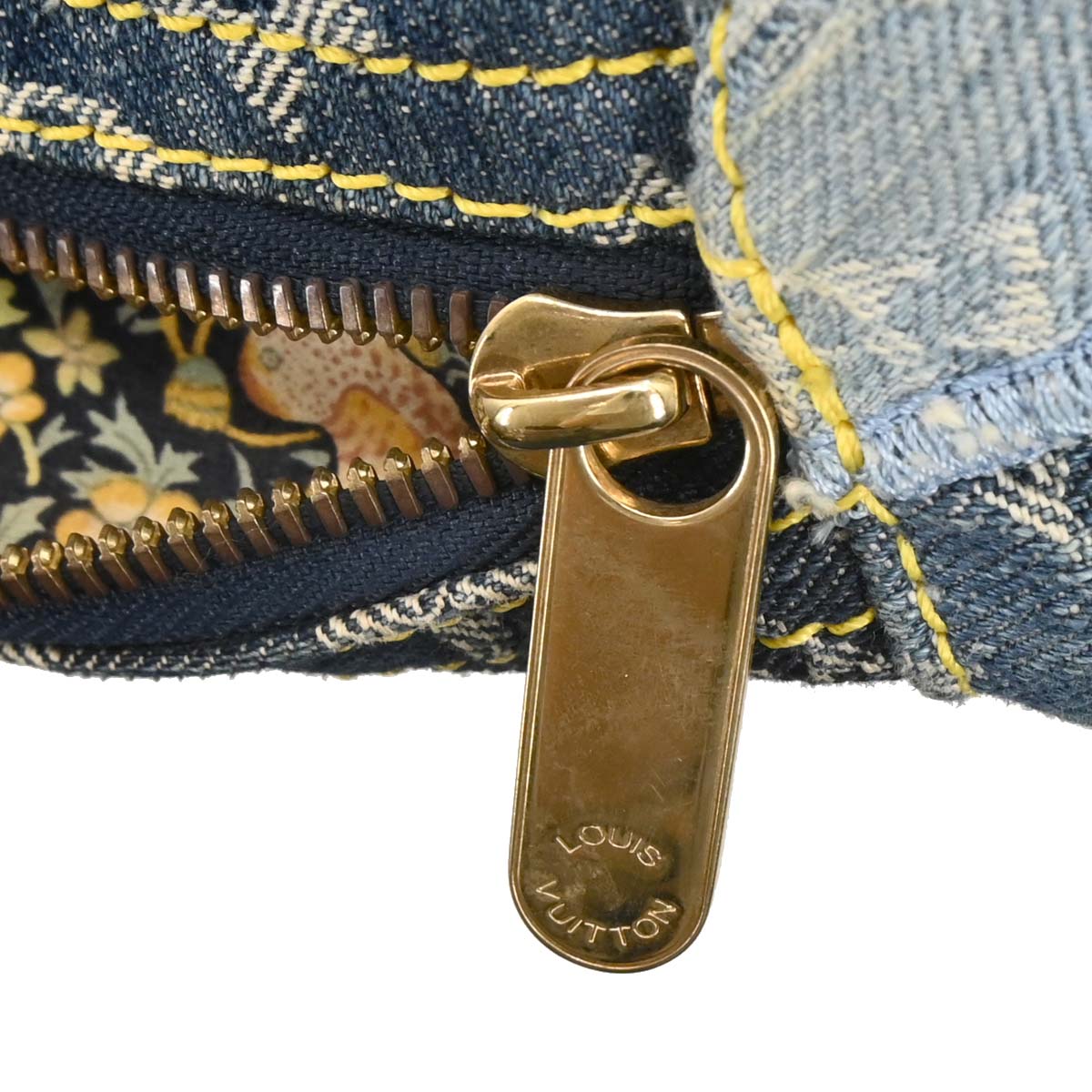 Louis Vuitton Blue Monogram Denim Patchwork Bowly Handbag M95376