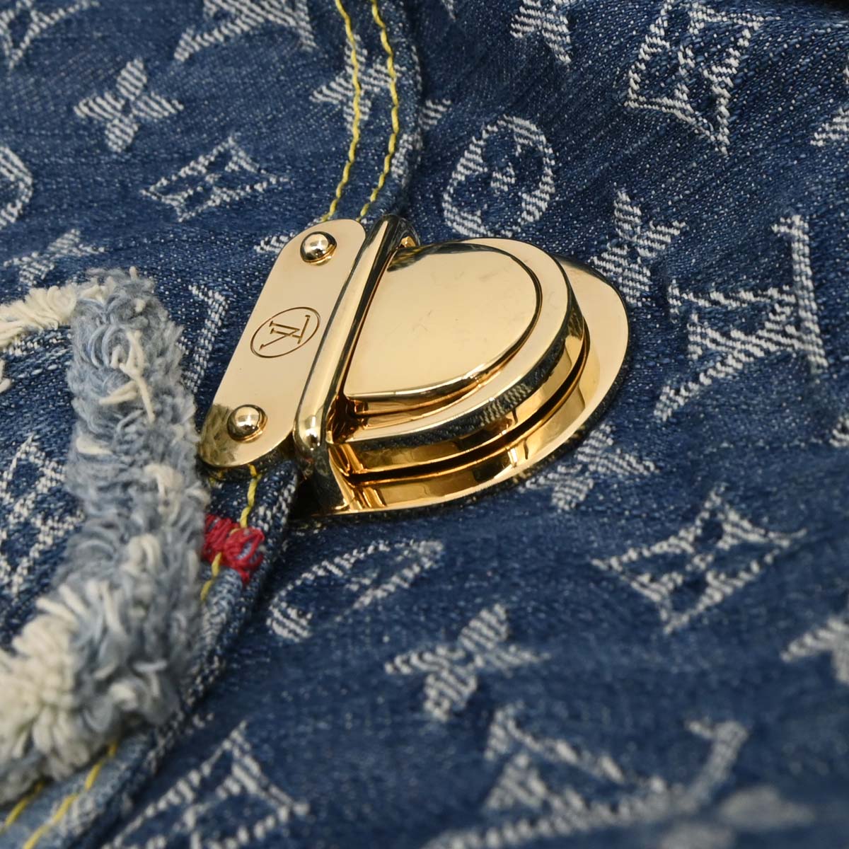 Louis Vuitton Blue Monogram Denim Patchwork Bowly Handbag M95376