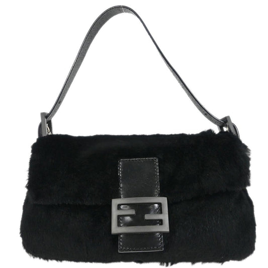 Fendi * Black Fur Baguette Handbag