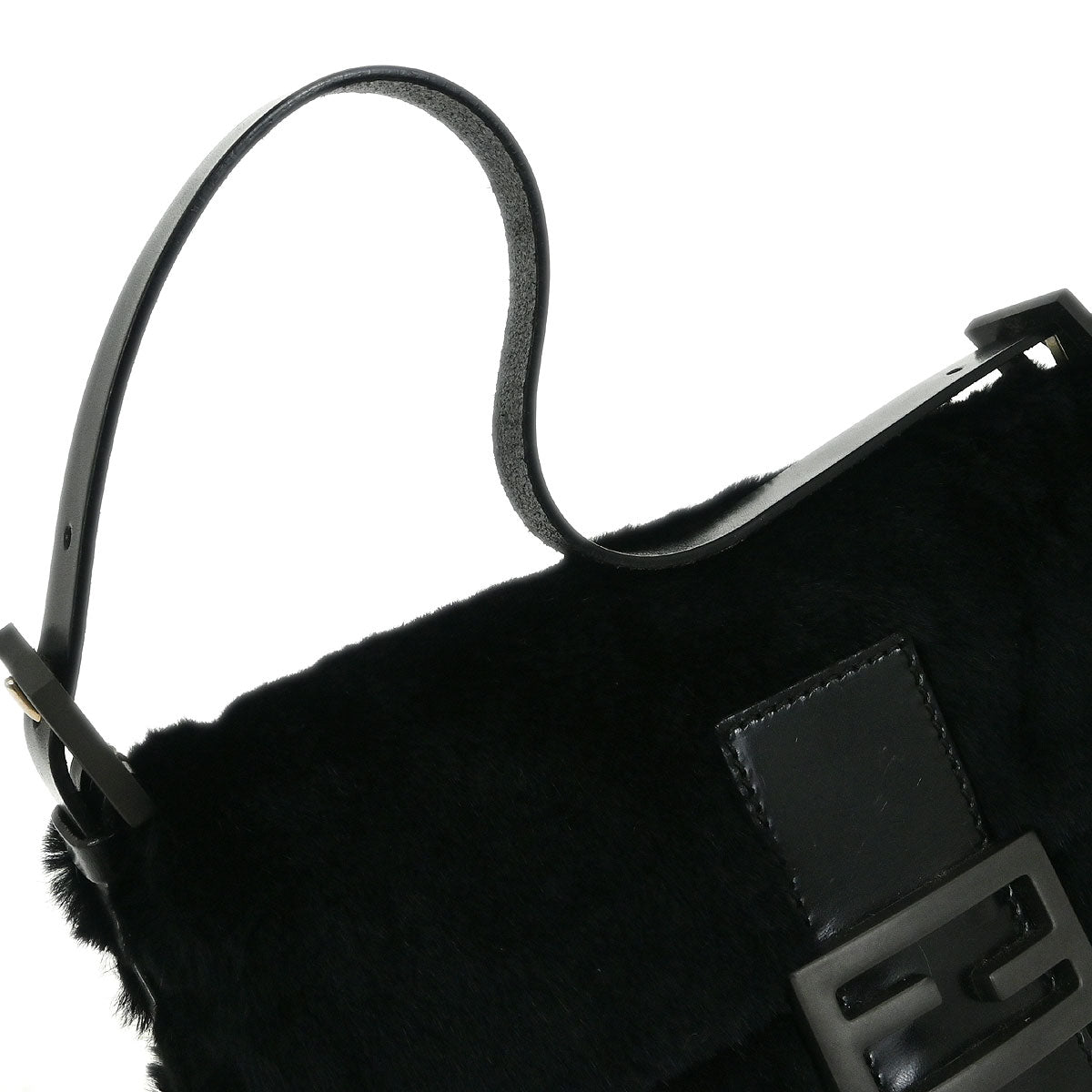 Fendi * Black Fur Baguette Handbag