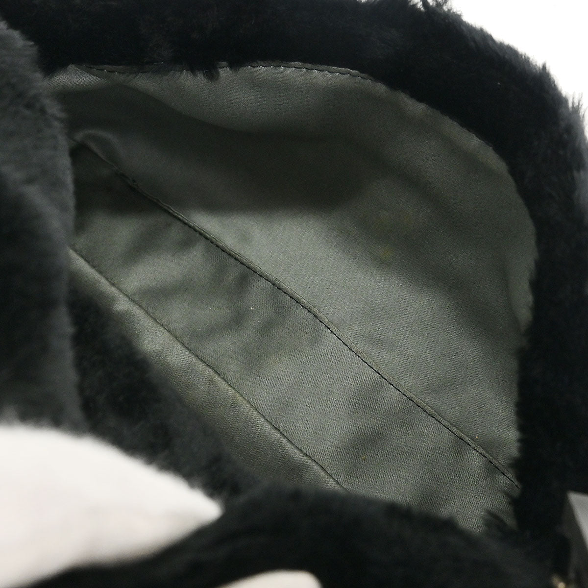 Fendi * Black Fur Baguette Handbag