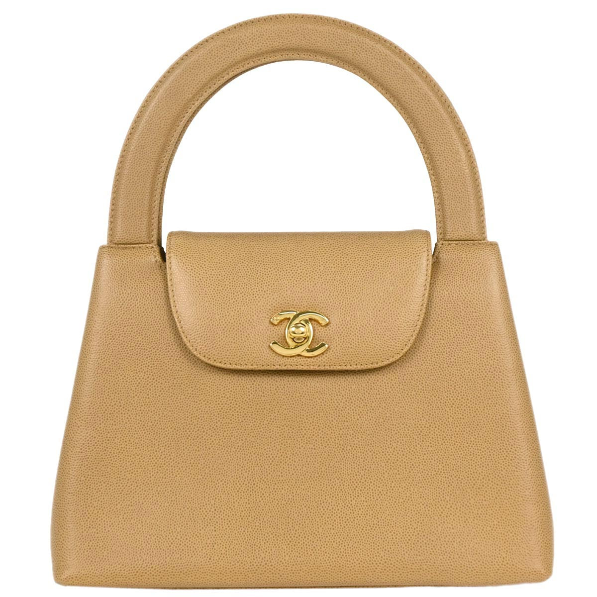 Chanel 1997-1999 Beige Caviar Handbag