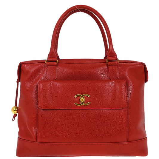 Chanel 1994-1996 Red Caviar Handbag
