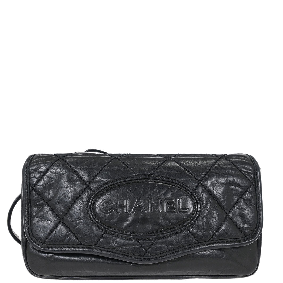 Chanel 2005-2006 Black Calfskin Wild Stitch Bum Bag