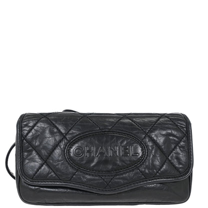 Chanel 2005-2006 Black Calfskin Wild Stitch Bum Bag