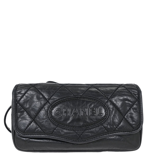 Chanel 2005-2006 Black Calfskin Wild Stitch Bum Bag