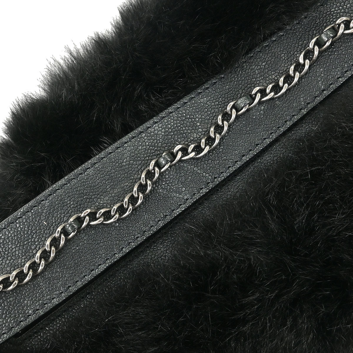 Chanel * 2005-2006 Black Fur Shoulder Bag