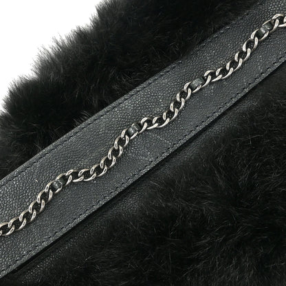 Chanel * 2005-2006 Black Fur Shoulder Bag