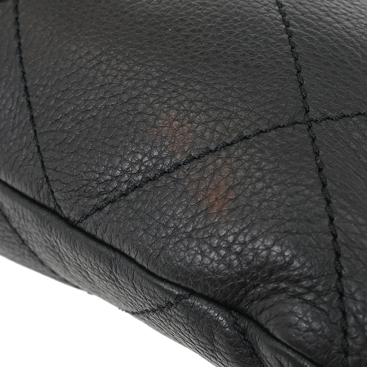 Chanel 2005-2006 Black Calfskin Mademoiselle Lock Wild Stitch Shoulder Bag