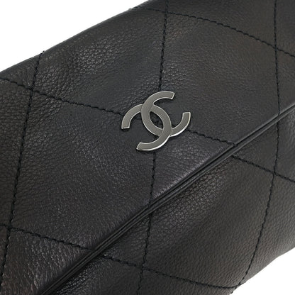 Chanel 2005-2006 Black Calfskin Mademoiselle Lock Wild Stitch Shoulder Bag