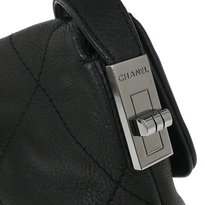 Chanel 2005-2006 Black Calfskin Mademoiselle Lock Wild Stitch Shoulder Bag