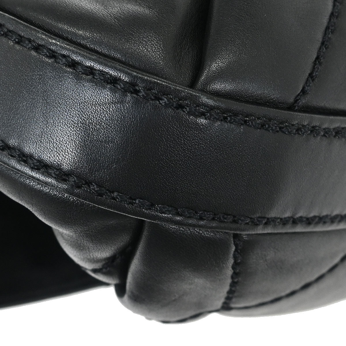 Chanel 2006-2008 Black Lambskin Wild Stitch Shoulder Bag