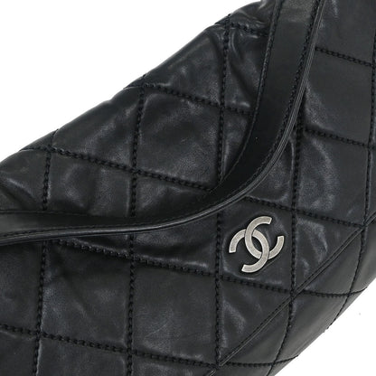 Chanel 2006-2008 Black Lambskin Wild Stitch Shoulder Bag